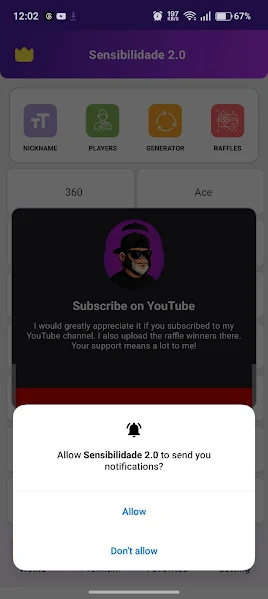 Sensibilidades APK settings view