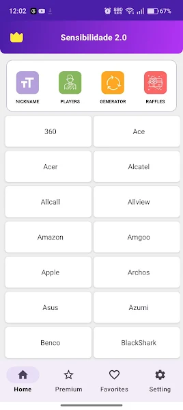 Sensibilidades app features
