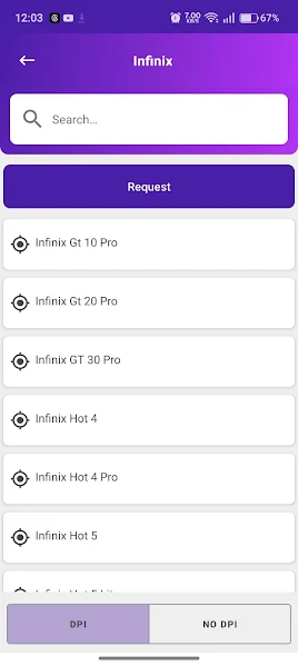 Sensibilidades FF sensitivity settings
